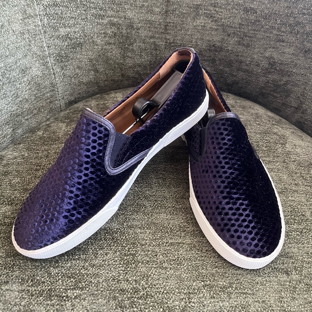 Jimmy Choo women velvet Purple Slip-On Shoes